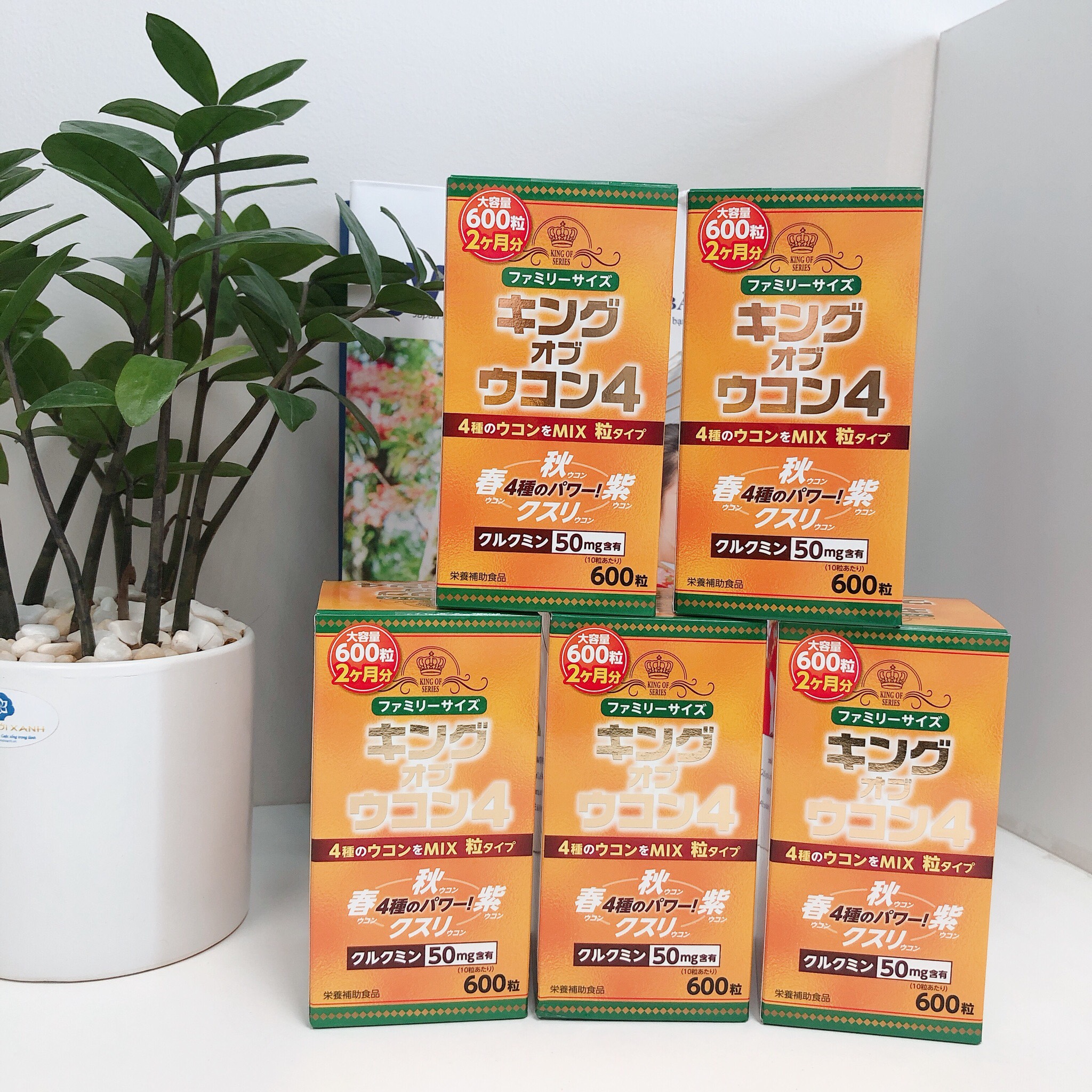 Thực phẩm chức năng nghệ King of Series nhập khẩu từ Nhật Bản 600 viên - hỗ trợ bệnh lý dạ dày tiêu hóa, cải thiện chức năng gan. Tặng khăn mặt bông cao cấp. 4