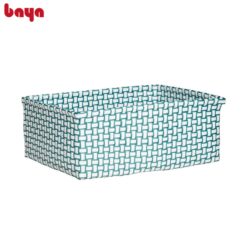 giỏ đựng đồ baya bella đan từ sợi nhựa bền chắc chống nước giúp sắp xếp vật dụng phòng ngủ, phòng tắm 2001020 2