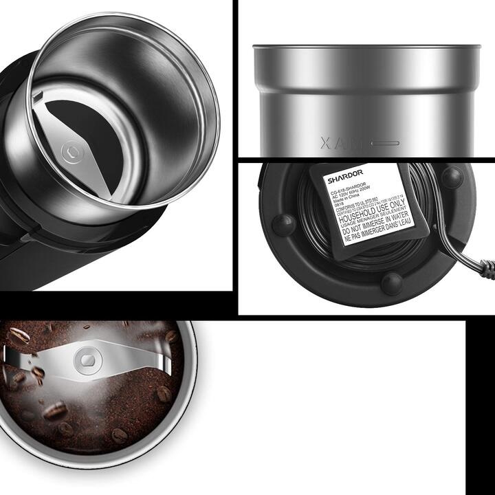 Máy xay hạt cà phê và gia vị đa năng Shardor CG628B Công suất 200W - Hàng chính hãng 2